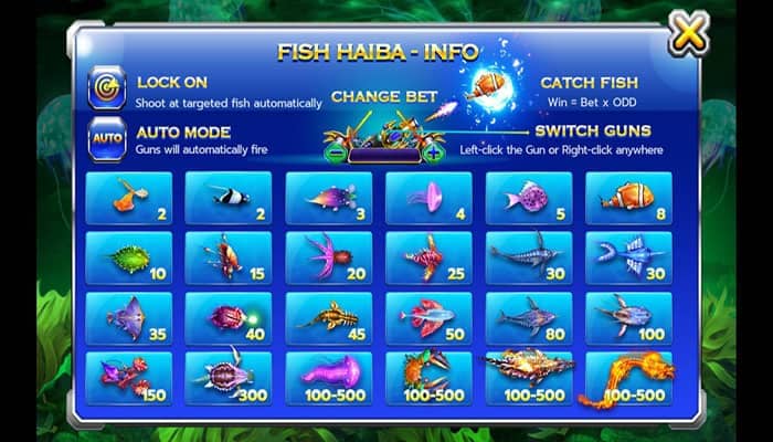 สัญลักษณ์ Fish Hunter Hai Ba