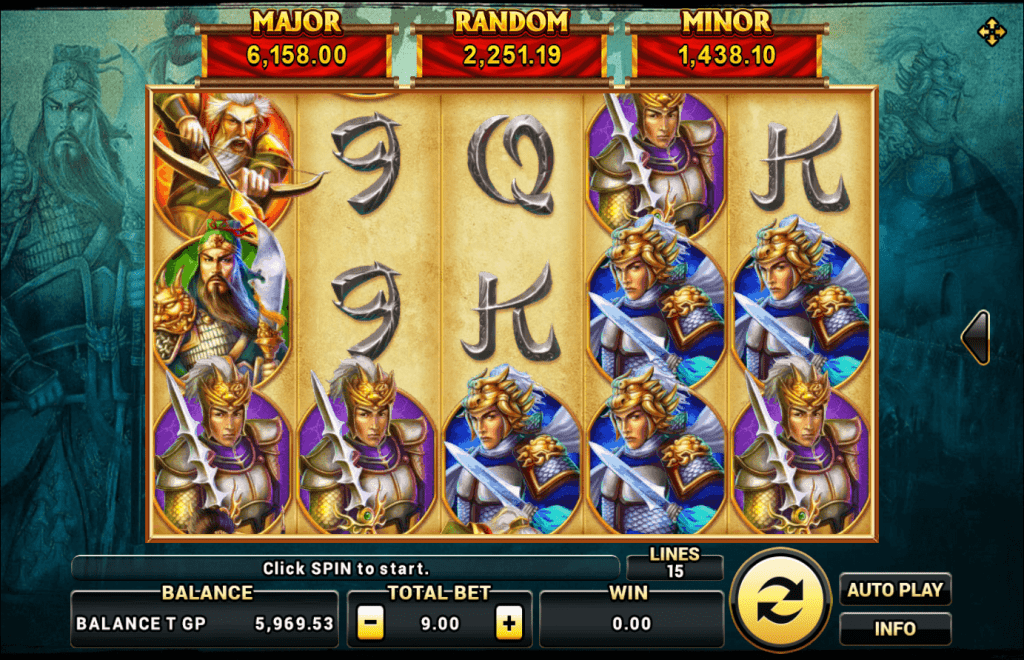 รูปแบบเกม Five Tiger Generals